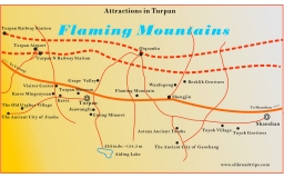 Turpan Attractions Map