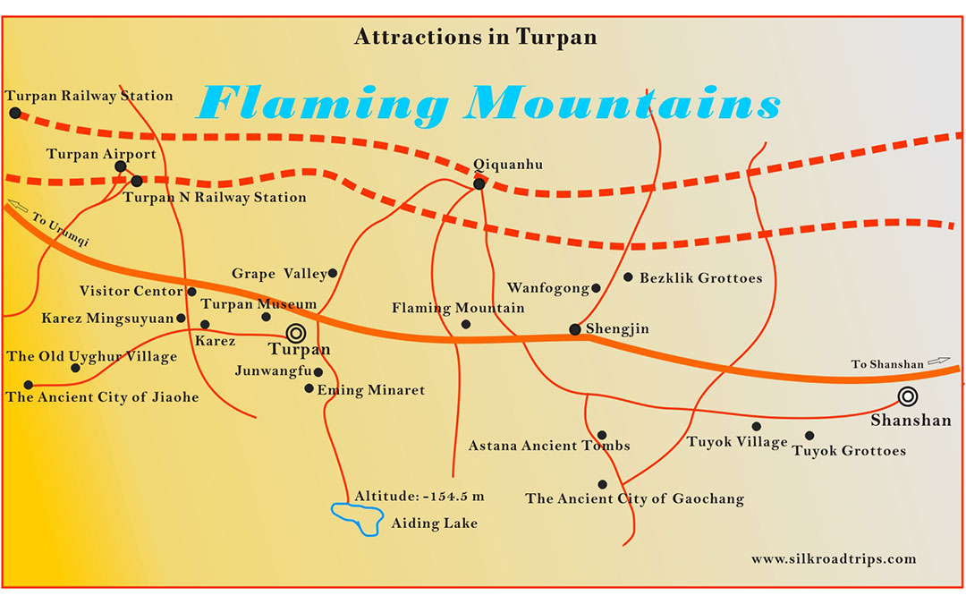 Turpan-Attractions-Map